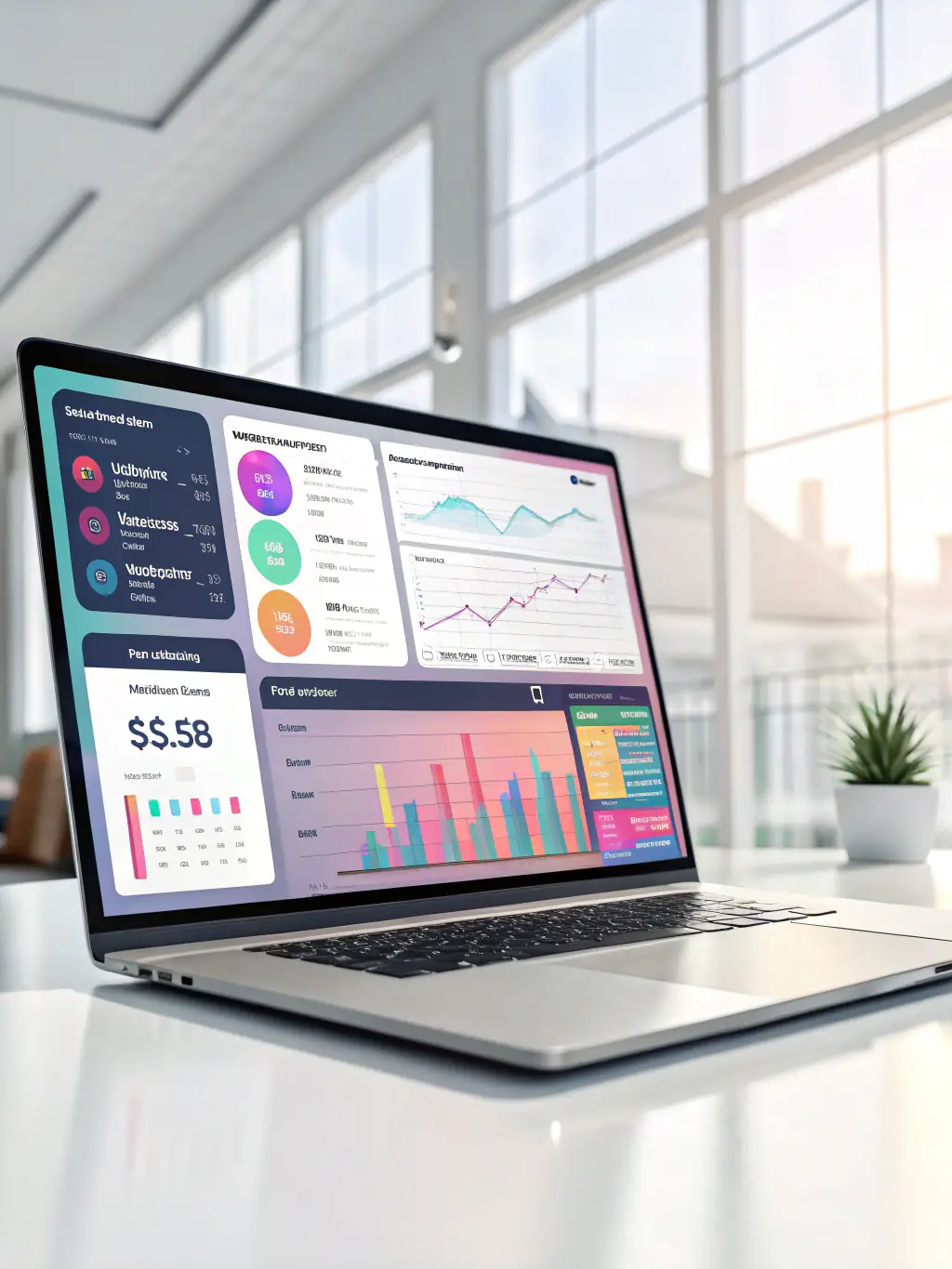 A user-friendly dashboard displaying a clear and intuitive financial overview, emphasizing Finartea's ease of use.